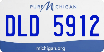 MI license plate DLD5912