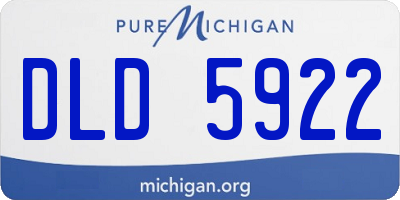 MI license plate DLD5922