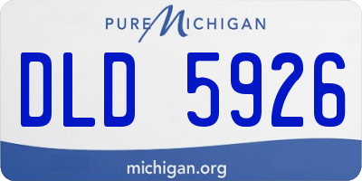 MI license plate DLD5926