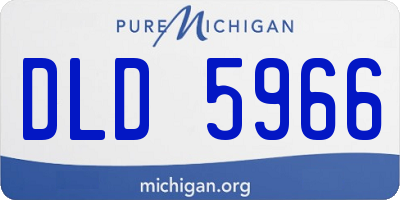 MI license plate DLD5966