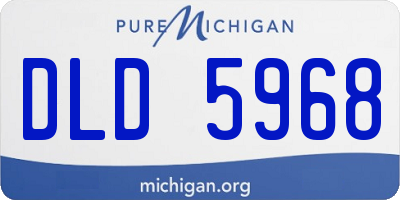 MI license plate DLD5968