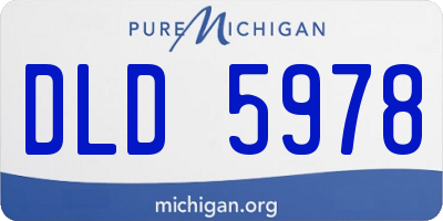 MI license plate DLD5978