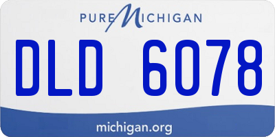 MI license plate DLD6078