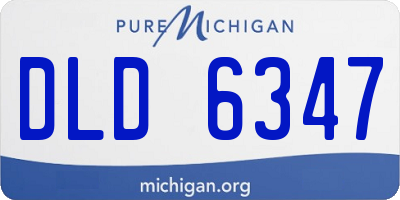 MI license plate DLD6347