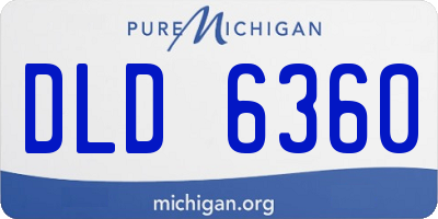 MI license plate DLD6360