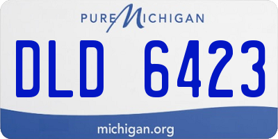 MI license plate DLD6423