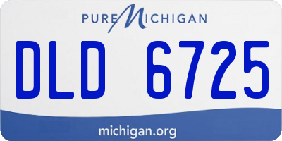 MI license plate DLD6725