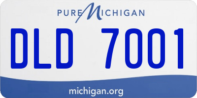 MI license plate DLD7001