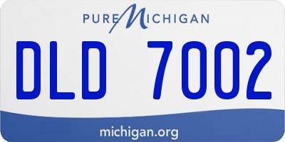 MI license plate DLD7002