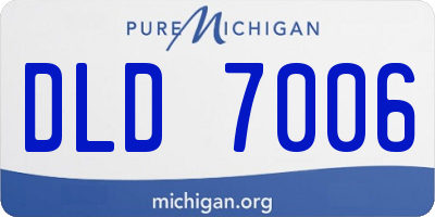 MI license plate DLD7006