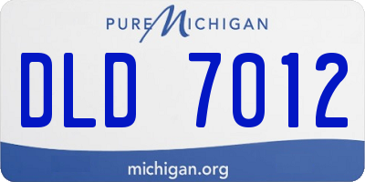 MI license plate DLD7012