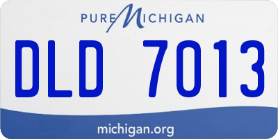 MI license plate DLD7013