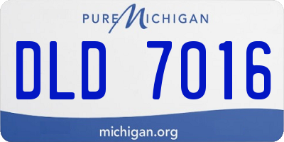 MI license plate DLD7016
