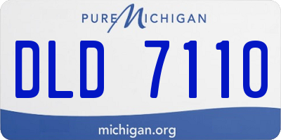 MI license plate DLD7110