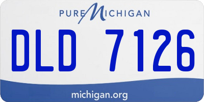 MI license plate DLD7126