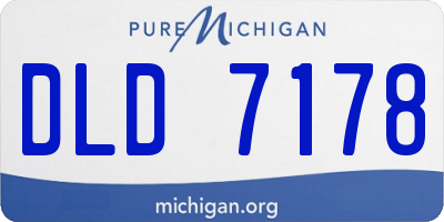 MI license plate DLD7178