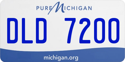 MI license plate DLD7200