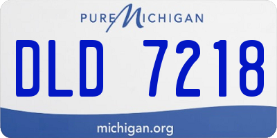 MI license plate DLD7218