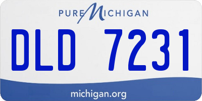 MI license plate DLD7231