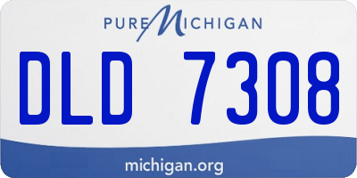 MI license plate DLD7308