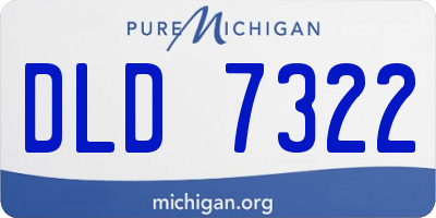 MI license plate DLD7322