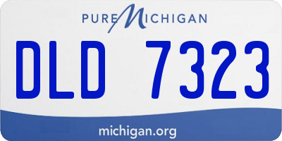 MI license plate DLD7323