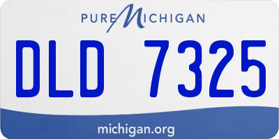 MI license plate DLD7325