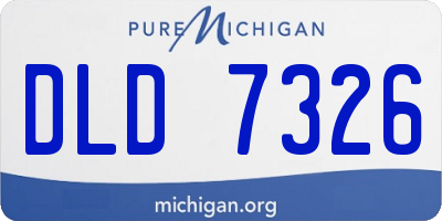 MI license plate DLD7326