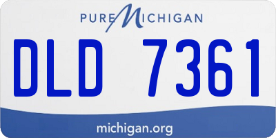 MI license plate DLD7361