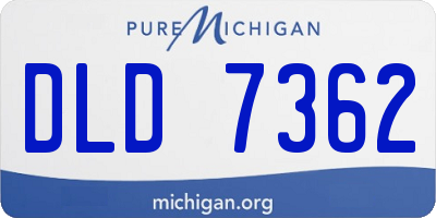 MI license plate DLD7362
