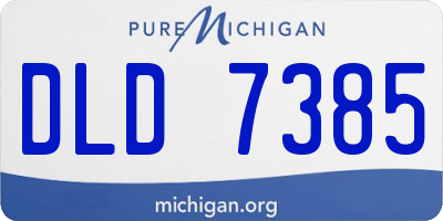 MI license plate DLD7385