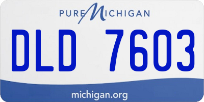 MI license plate DLD7603