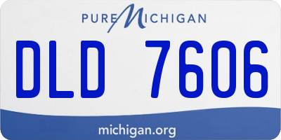 MI license plate DLD7606