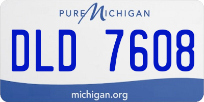 MI license plate DLD7608