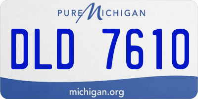 MI license plate DLD7610