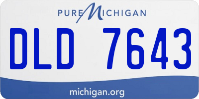 MI license plate DLD7643