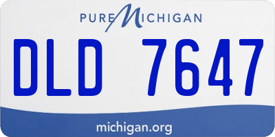MI license plate DLD7647