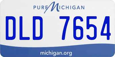 MI license plate DLD7654
