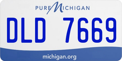 MI license plate DLD7669