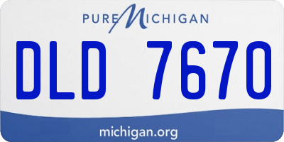 MI license plate DLD7670
