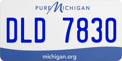 MI license plate DLD7830