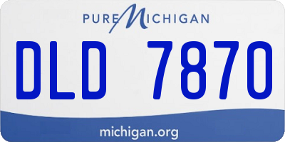 MI license plate DLD7870