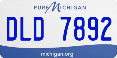 MI license plate DLD7892