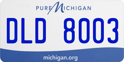 MI license plate DLD8003