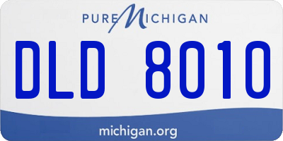 MI license plate DLD8010