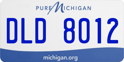 MI license plate DLD8012