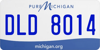MI license plate DLD8014