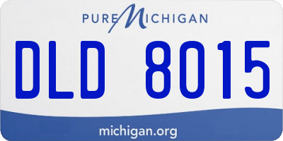 MI license plate DLD8015