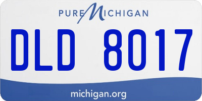 MI license plate DLD8017