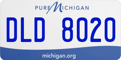 MI license plate DLD8020